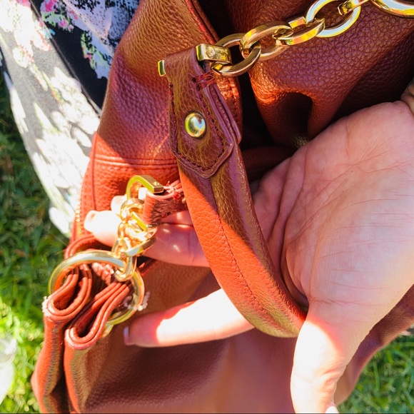 ✨🧡Cuore&Pelle NWOT BrickBrown Genuine Leather Bag - Picture 6 of 8